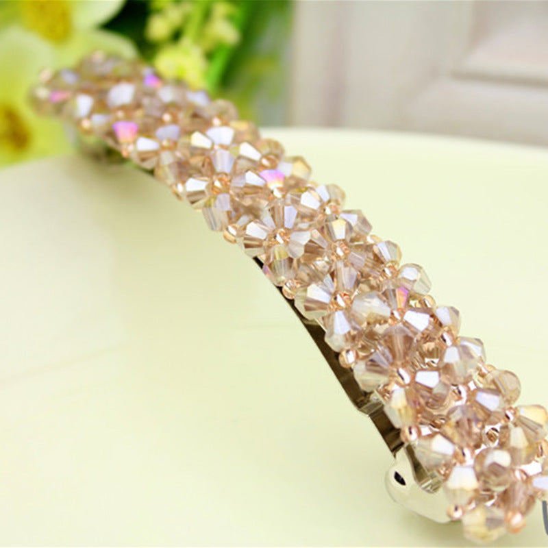 Four Rows Of Crystal Hair Clips, Spring Clips - 𝓢𝓱𝓸𝓹𝓵𝓮𝓬𝔂