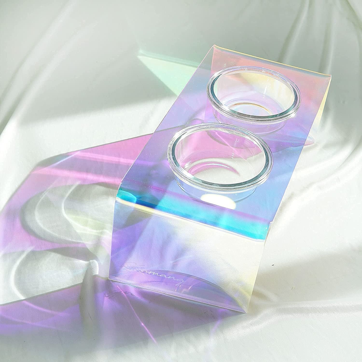 Acrylic Pet Dazzling Bowl Food Basin Small Dog - 𝓢𝓱𝓸𝓹𝓵𝓮𝓬𝔂