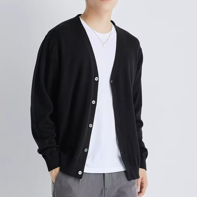 Knitted Cardigan Men's Knitted Shirt Loose Casual - 𝓢𝓱𝓸𝓹𝓵𝓮𝓬𝔂