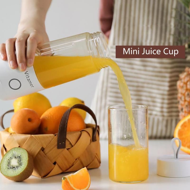 350ml Portable Blender Juicer Electric USB Rechargeable Mixer Smoothie Slushy Cup Juice Blender Bottle USB Charging Kitchen Gadgets - 𝓢𝓱𝓸𝓹𝓵𝓮𝓬𝔂