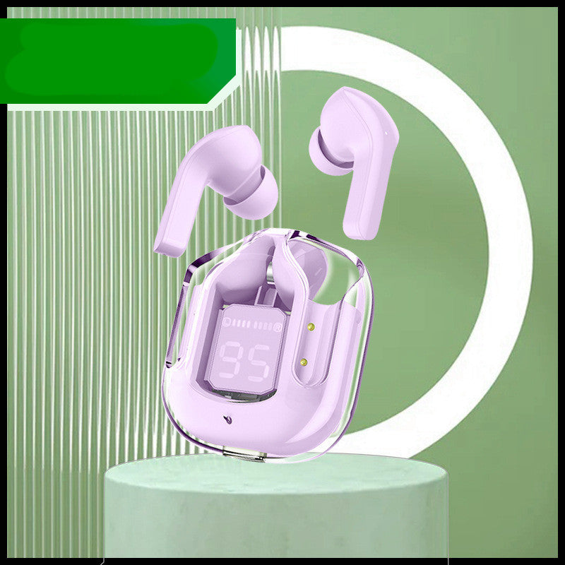 New Mini Transparent Wireless Bluetooth Headset Digital Display ENC Noise Reduction True Wireless Sports Music - 𝓢𝓱𝓸𝓹𝓵𝓮𝓬𝔂