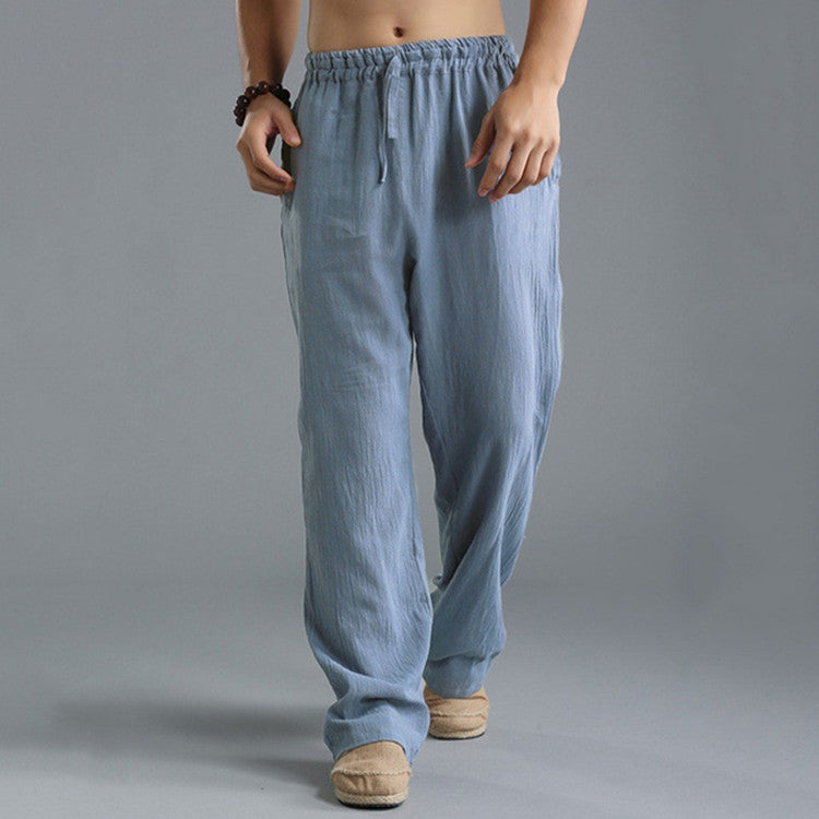 Men's Breathable Linen Loose Casual Sports Pants - 𝓢𝓱𝓸𝓹𝓵𝓮𝓬𝔂