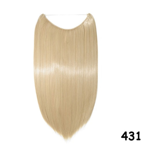 S-noilite 20 inches Invisible Wire No Clips in Hair Extensions Secret Fish Line Hairpieces Silky Straight Synthetic - 𝓢𝓱𝓸𝓹𝓵𝓮𝓬𝔂
