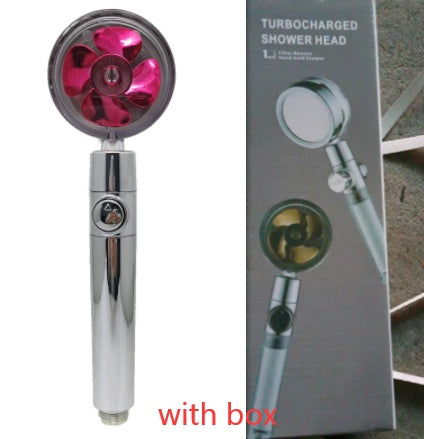 Shower Head Water Saving Flow 360 Degrees Rotating With Small Fan ABS Rain High Pressure Spray Nozzle Bathroom Accessories - 𝓢𝓱𝓸𝓹𝓵𝓮𝓬𝔂