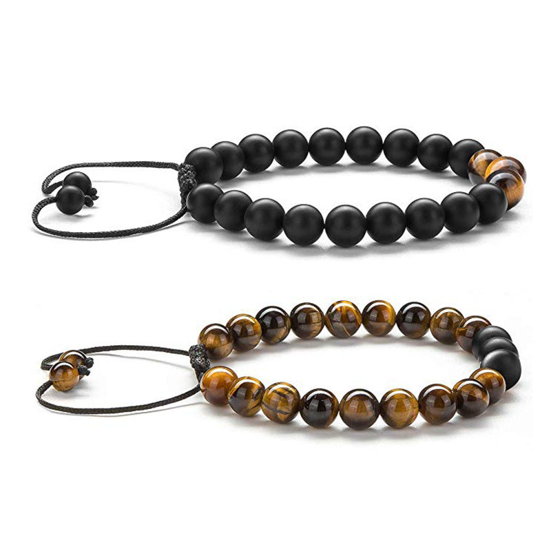 Tiger Eye Couple Bracelets Matte Black Agate Beads Bracelet - 𝓢𝓱𝓸𝓹𝓵𝓮𝓬𝔂