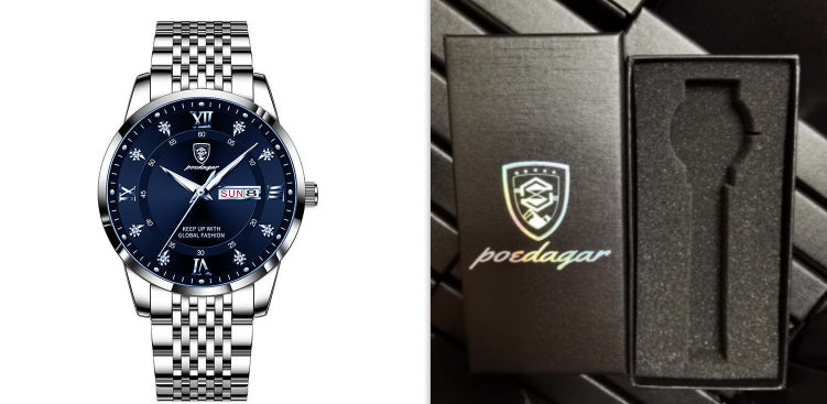 New Men's Watch Waterproof Luminous Calendar - 𝓢𝓱𝓸𝓹𝓵𝓮𝓬𝔂