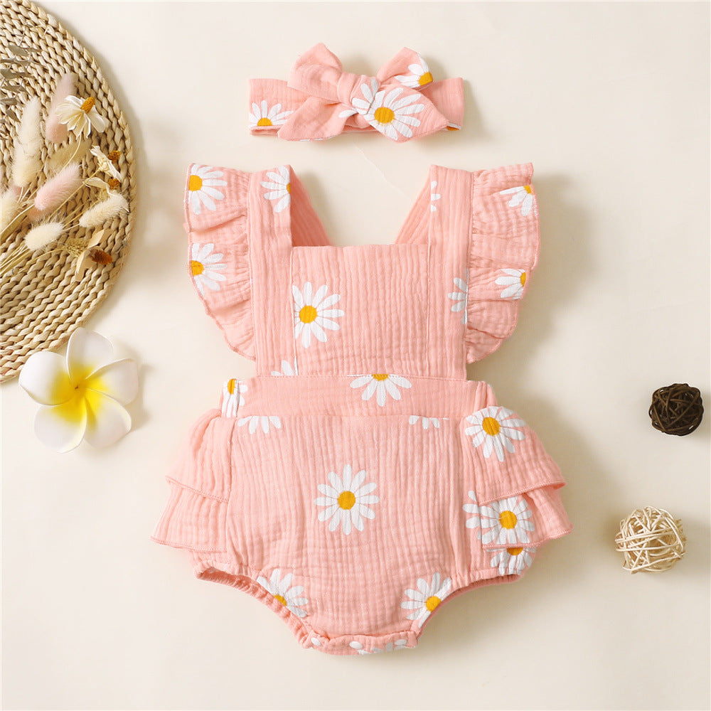 Baby Harness Print Dress Crawling Clothes - 𝓢𝓱𝓸𝓹𝓵𝓮𝓬𝔂