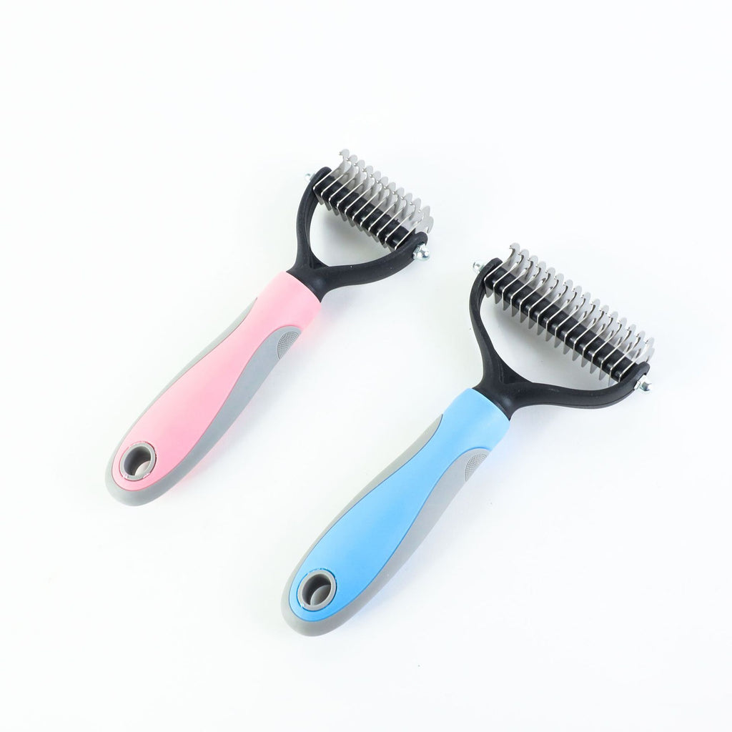 Stainless Double-sided Pet Brush Hair Removal Comb Grooming Dematting Dog Grooming Shedding Tools - 𝓢𝓱𝓸𝓹𝓵𝓮𝓬𝔂