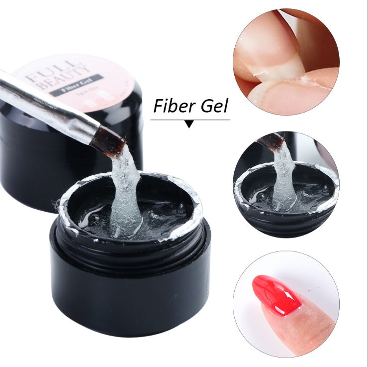 Creacked Repair Glue Nail Fiber Silk Extension Gel Fiberglass Poly UV Builder Gel Polish Manicure Art Prolonged Tool - 𝓢𝓱𝓸𝓹𝓵𝓮𝓬𝔂