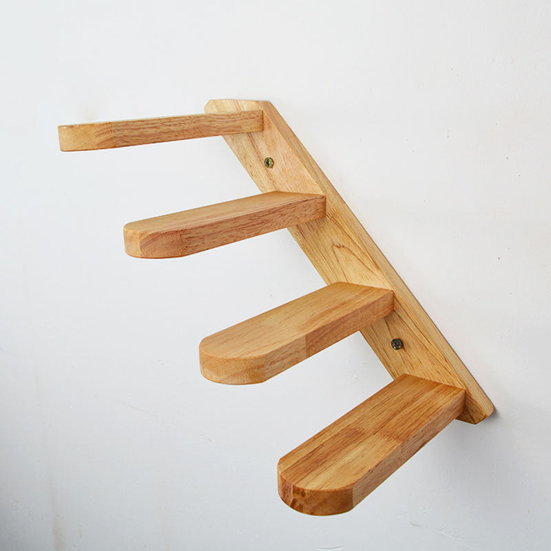 Cats Climbing Ladders On Solid Wood Walls, Rubber Wood Springboards And Stair Toys - 𝓢𝓱𝓸𝓹𝓵𝓮𝓬𝔂