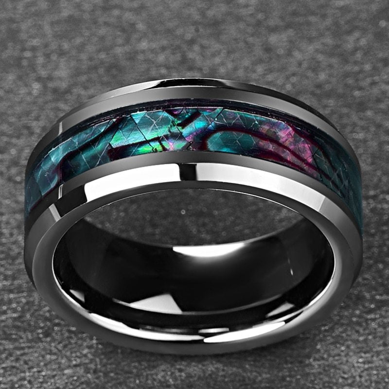 Tungsten Gold Ring With Black Veneer Plating - 𝓢𝓱𝓸𝓹𝓵𝓮𝓬𝔂