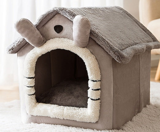 Foldable Dog House Pet Cat Bed Winter Dog Villa Sleep Kennel Removable Nest Warm Enclosed Cave Sofa Pets Supplies - 𝓢𝓱𝓸𝓹𝓵𝓮𝓬𝔂