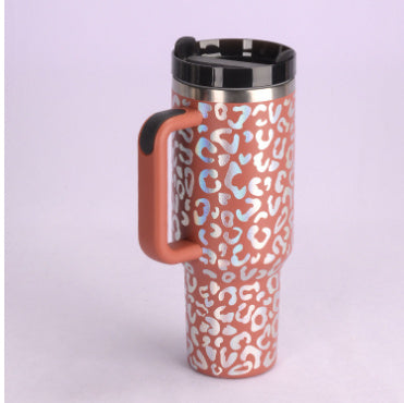 40 Oz Tumbler With Handle Straw Insulated, Stainless Steel Spill Proof Vacuum Coffee Cup Tumbler With Lid Tapered Mug Gifts For Valentine Lover Suitable For Car Gym Office Travel - 𝓢𝓱𝓸𝓹𝓵𝓮𝓬𝔂