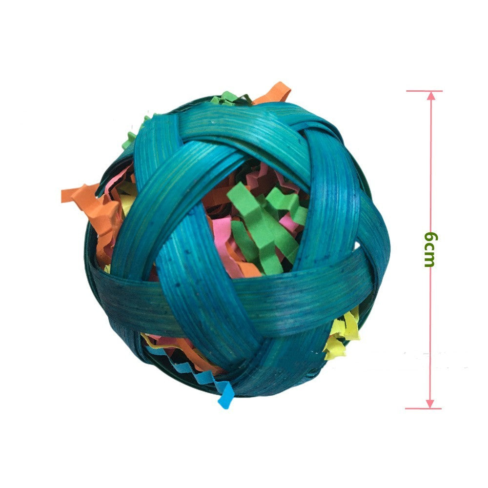 Natural Bamboo Woven Toy Ball Feeding Foraging Toy - 𝓢𝓱𝓸𝓹𝓵𝓮𝓬𝔂