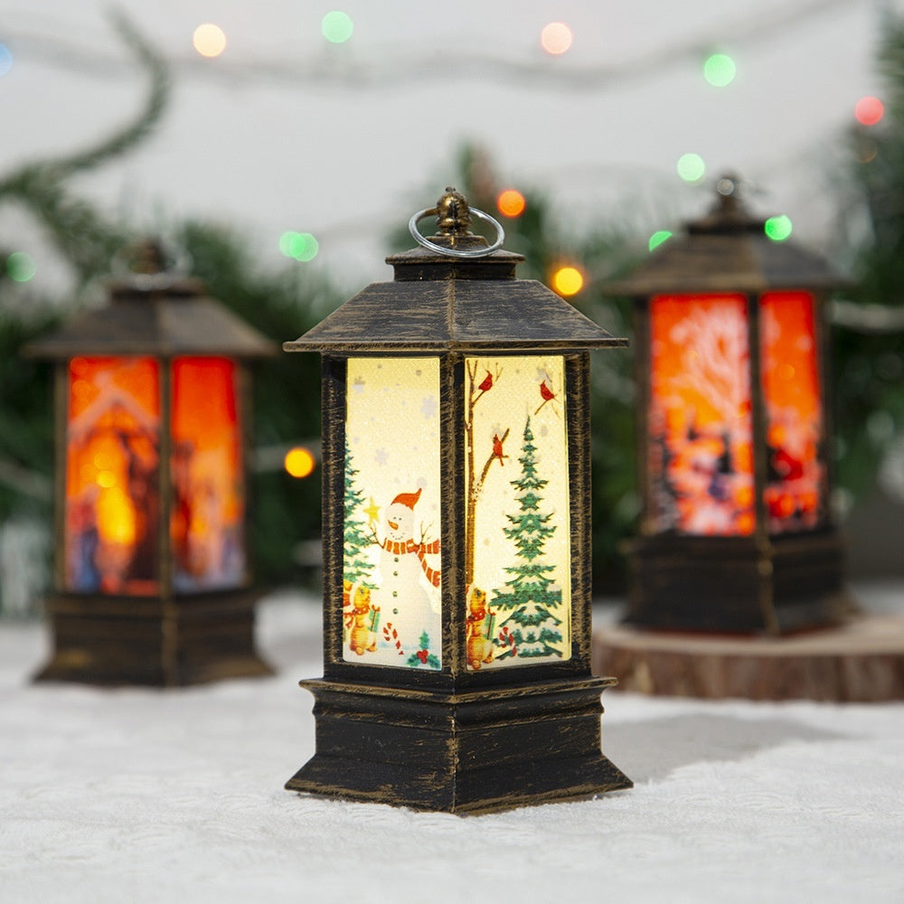 Christmas Portable Oil Lamp Santa Claus LED Night Lights Battery Powered Indoor Outdoor Hanging Lanterns Festive Party Decoration - 𝓢𝓱𝓸𝓹𝓵𝓮𝓬𝔂