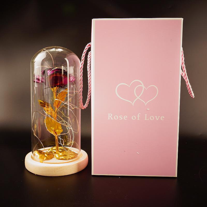 Enchanted Forever Rose Flower in Glass LED Light Christmas Decoration - 𝓢𝓱𝓸𝓹𝓵𝓮𝓬𝔂