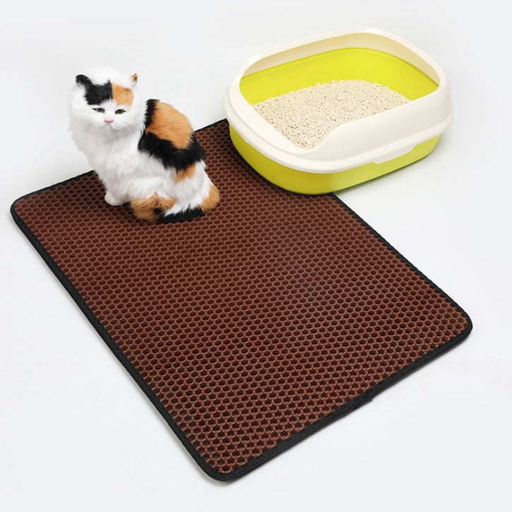 Pet Cat Litter Mat Pet Supplies EVA Double Cat Litter Mat - 𝓢𝓱𝓸𝓹𝓵𝓮𝓬𝔂