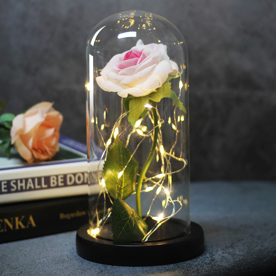 Enchanted Forever Rose Flower in Glass LED Light Christmas Decoration - 𝓢𝓱𝓸𝓹𝓵𝓮𝓬𝔂