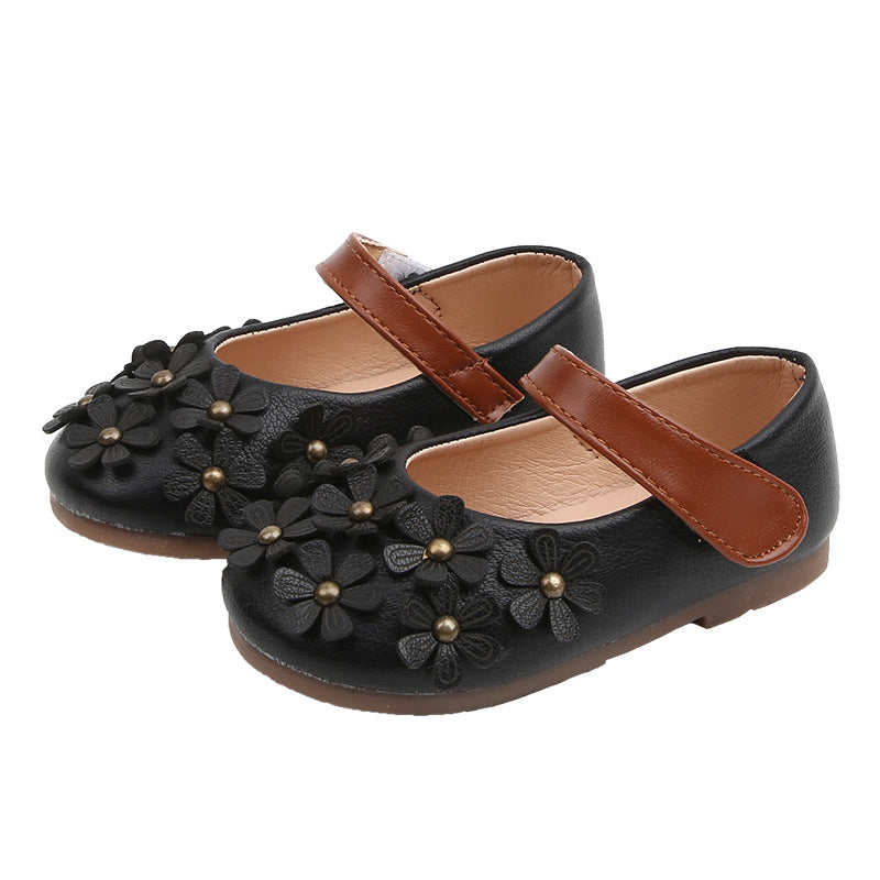 Girls' Small Leather Shoes, Female Babies, Flower Single Shoes, Soft Soles, Little Girls - 𝓢𝓱𝓸𝓹𝓵𝓮𝓬𝔂