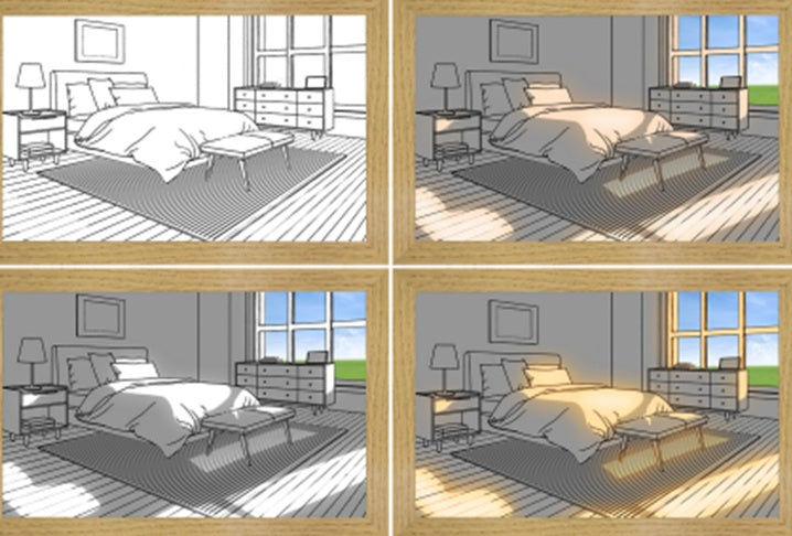 Illuminated Picture LED Decorative Light Painting Bedside Picture Style Creative Modern Simulate Sunshine Drawing Night Light Gift - 𝓢𝓱𝓸𝓹𝓵𝓮𝓬𝔂