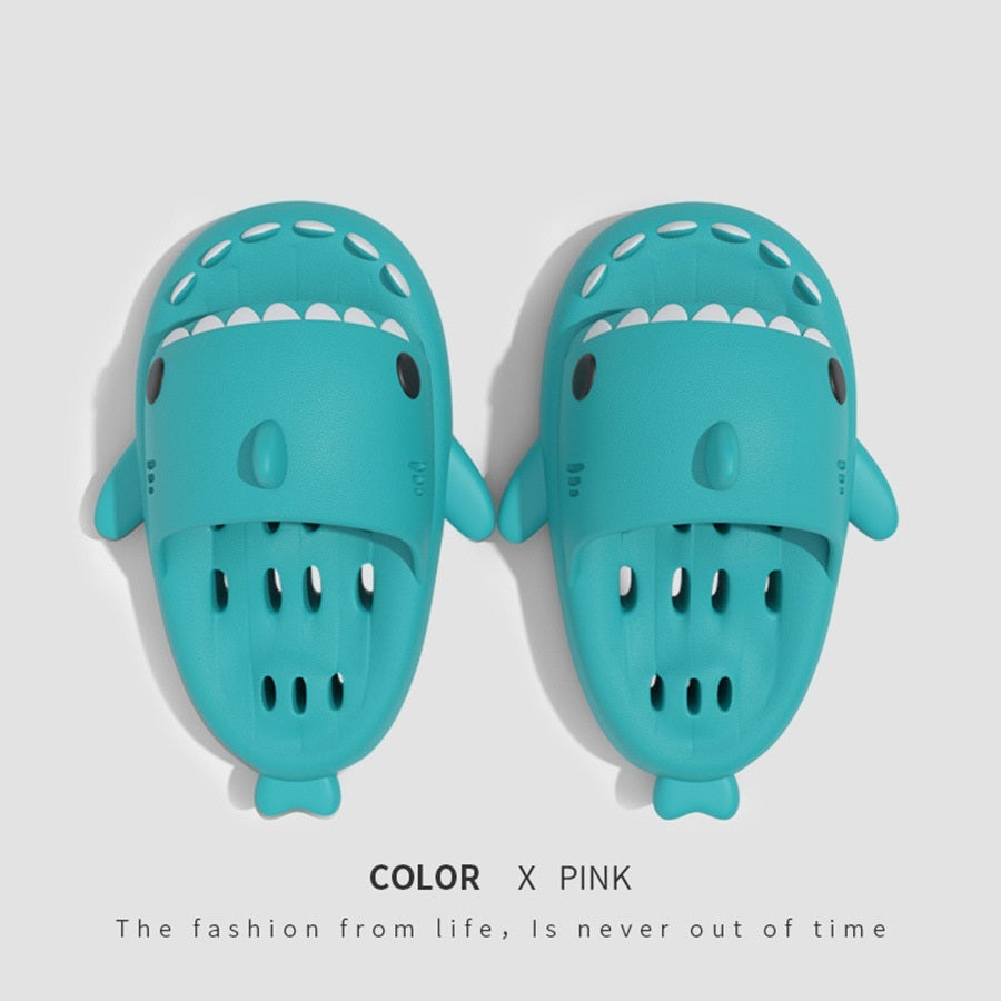 Shark Slippers With Drain Holes Shower Shoes For Women Quick Drying Eva Pool Shark Slides Beach Sandals With Drain Holes - 𝓢𝓱𝓸𝓹𝓵𝓮𝓬𝔂