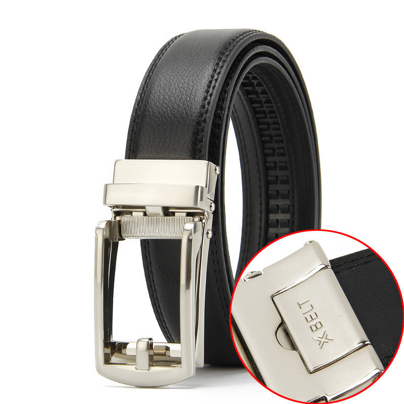 Two-layer Cowhide Fake Needle Automatic Buckle Men's Special Belt - 𝓢𝓱𝓸𝓹𝓵𝓮𝓬𝔂