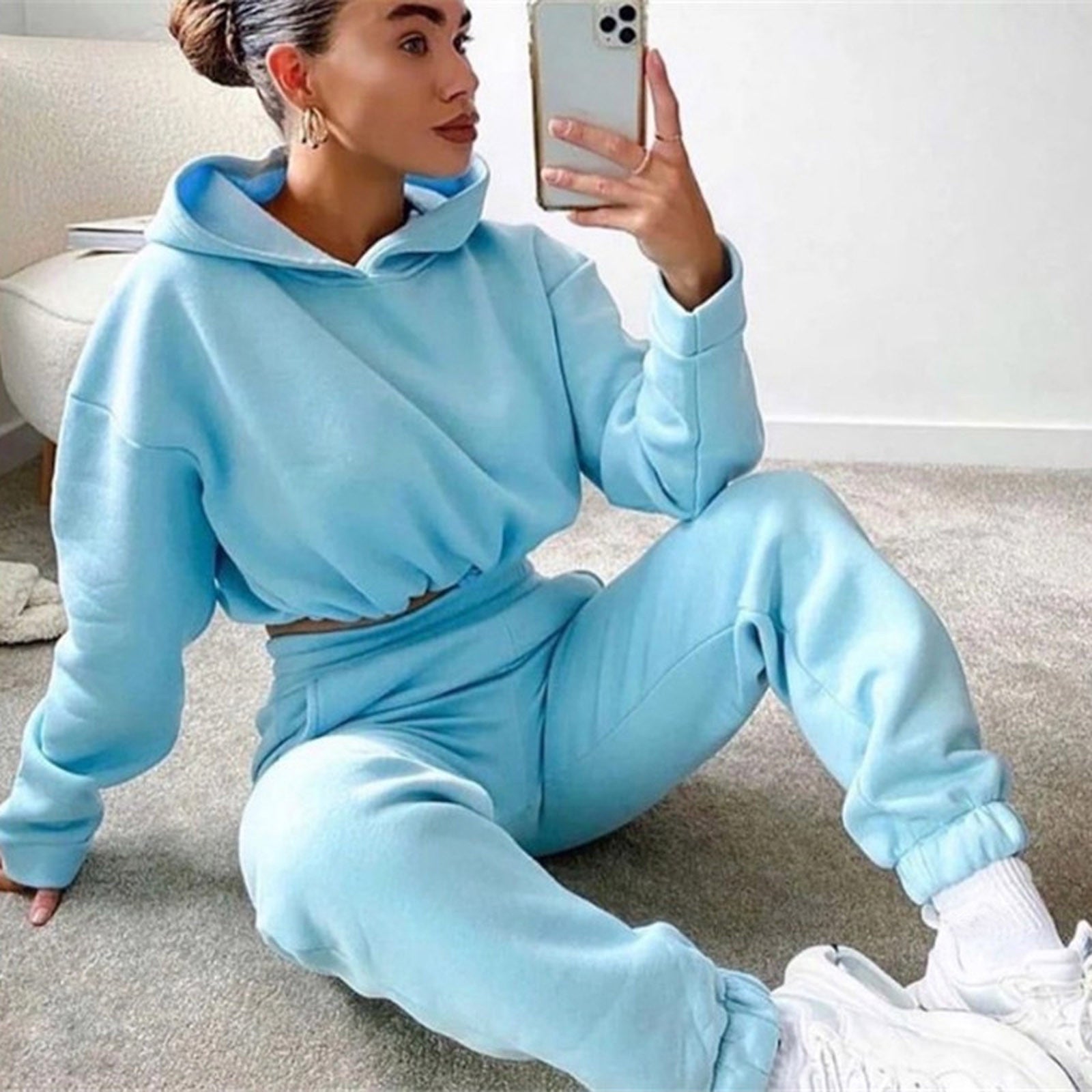Jogging Suits For Women 2 Piece Sweatsuits Tracksuits Sexy Long Sleeve HoodieCasual Fitness Sportswear - 𝓢𝓱𝓸𝓹𝓵𝓮𝓬𝔂