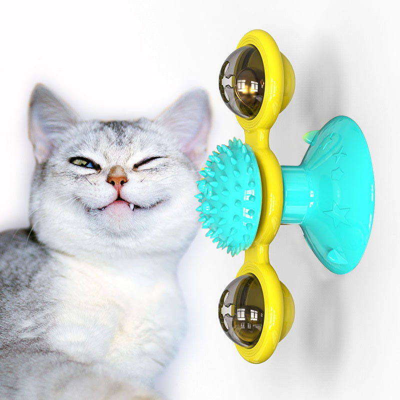 Cat Rotating Windmill Multi-Function Toys Itch Scratching Device Teeth Shining Toy - 𝓢𝓱𝓸𝓹𝓵𝓮𝓬𝔂