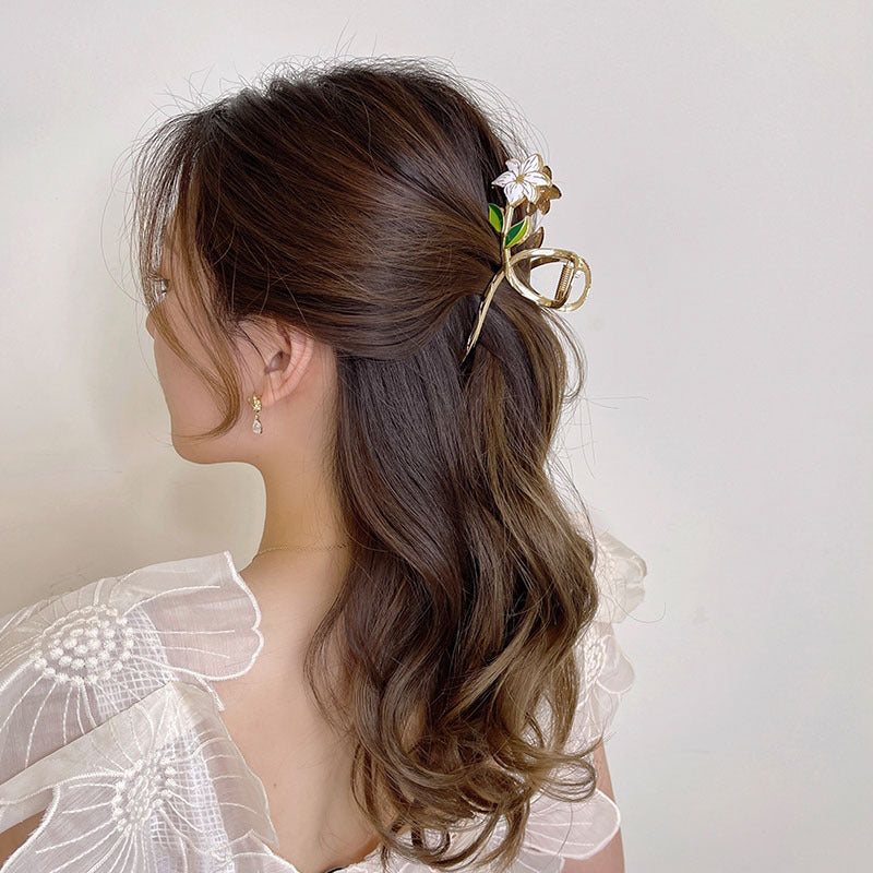 Super Fairy High-end Gardenia Flower Clip Exquisite Hair Clip - 𝓢𝓱𝓸𝓹𝓵𝓮𝓬𝔂