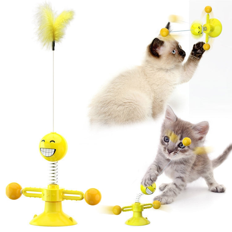 Cat Rotating Windmill Multi-Function Toys Itch Scratching Device Teeth Shining Toy - 𝓢𝓱𝓸𝓹𝓵𝓮𝓬𝔂