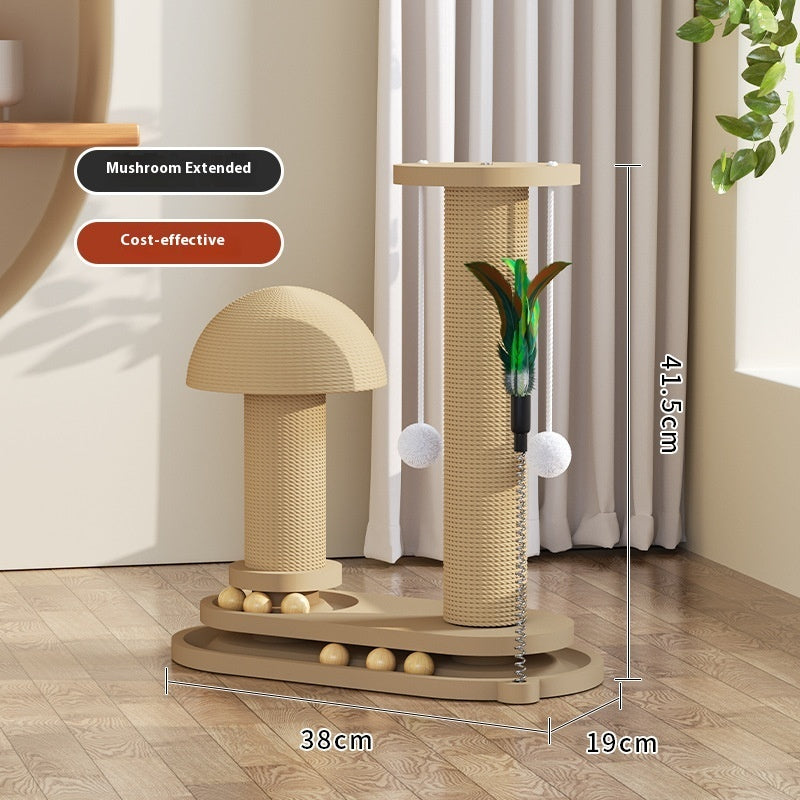 Solid Wood Cat Turntable Scratching Post Durable Toy - 𝓢𝓱𝓸𝓹𝓵𝓮𝓬𝔂