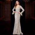 Temperament Banquet Ladies Sequined Annual Meeting Host Long Evening Dress - 𝓢𝓱𝓸𝓹𝓵𝓮𝓬𝔂