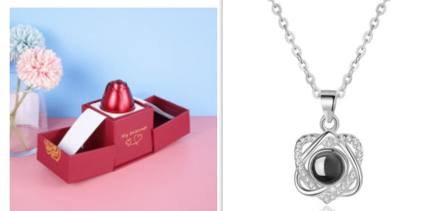 Hot Valentine's Day Gifts Metal Rose Jewelry Gift Box Necklace For Wedding Girlfriend Necklace Gifts - 𝓢𝓱𝓸𝓹𝓵𝓮𝓬𝔂
