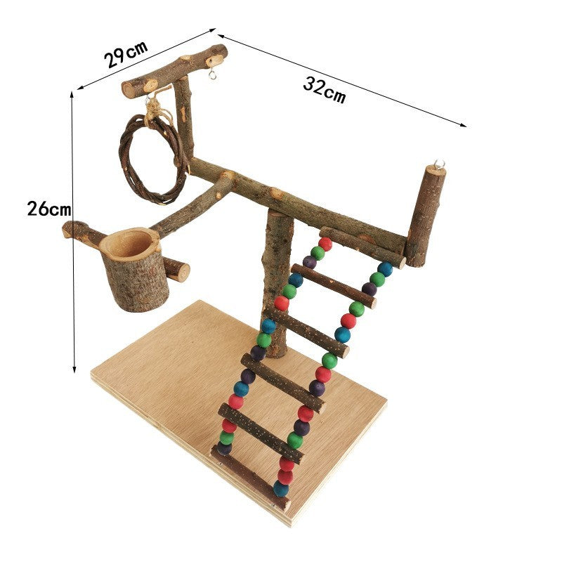 Solid Wood Parrot Station Frame Training Bird Shelf Parrot Toys - 𝓢𝓱𝓸𝓹𝓵𝓮𝓬𝔂