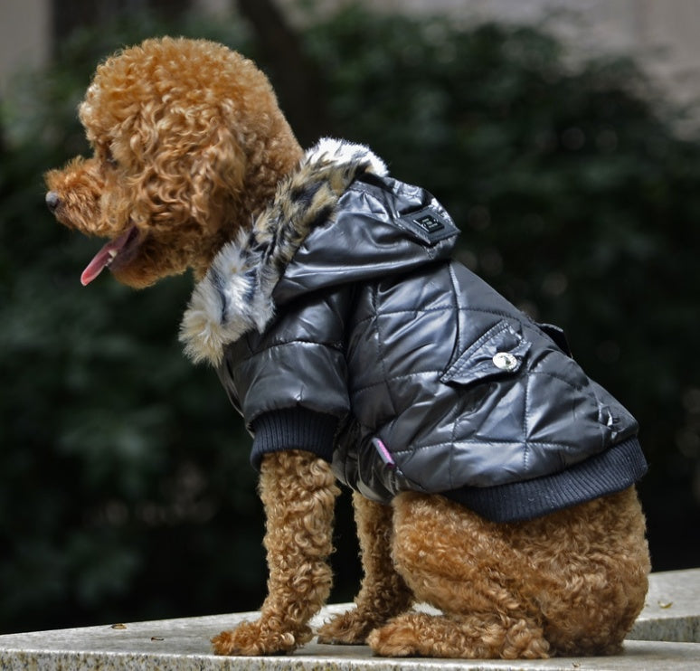 Cross-border pet supplies pet clothes dog clothes autumn and winter fur collar coat pet dog clothing - 𝓢𝓱𝓸𝓹𝓵𝓮𝓬𝔂