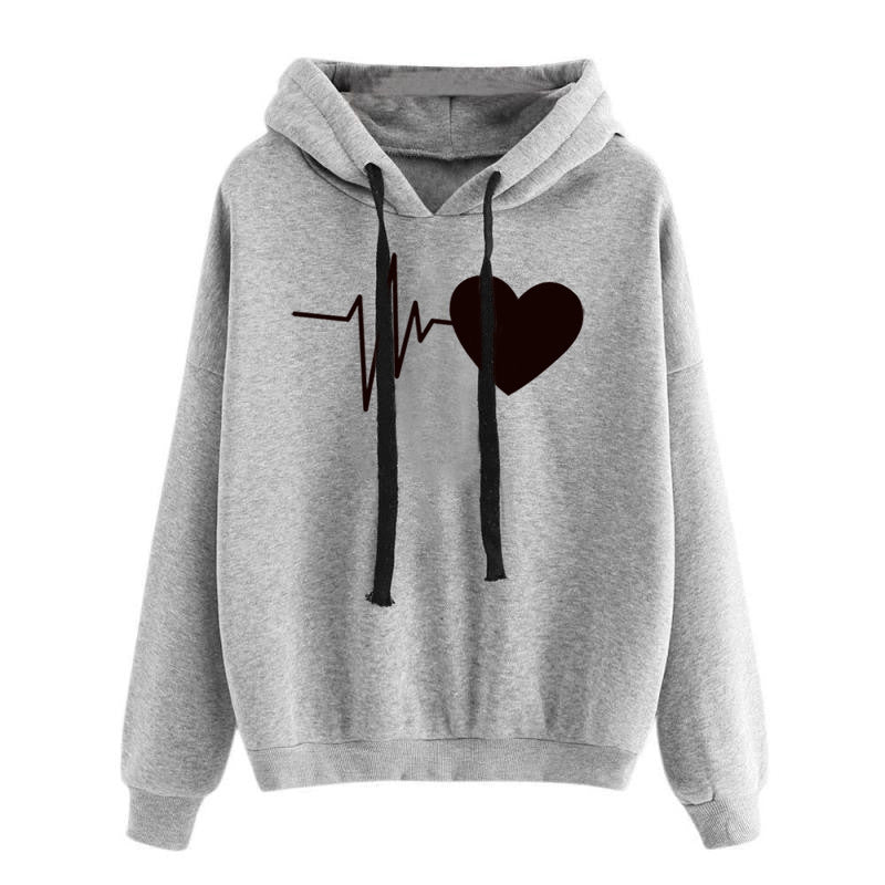 Heart Print Streetwear Hoodies Women Sweatshirt Spring Autumn Long Sleeve Hoodie Clothes - 𝓢𝓱𝓸𝓹𝓵𝓮𝓬𝔂