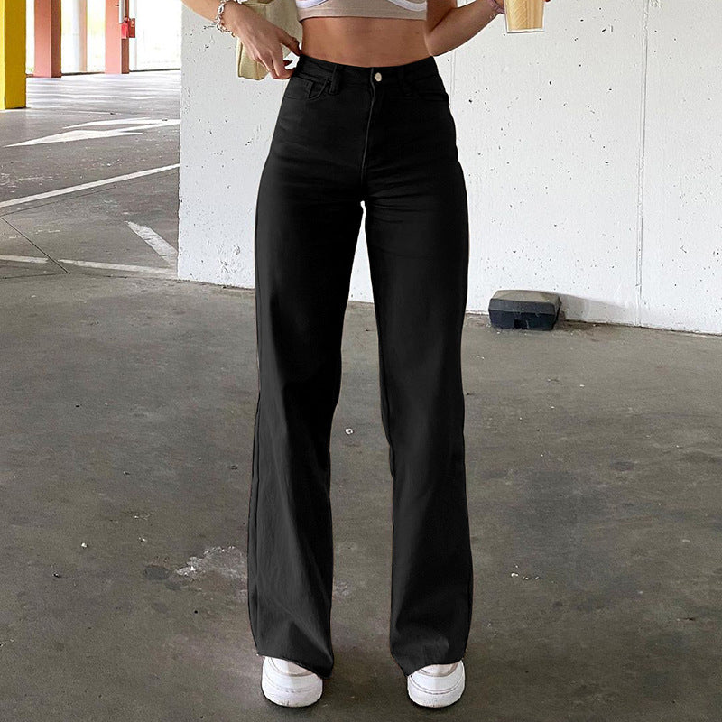 Spice Girl Style High Waist Slim Jeans Bell Bottoms - 𝓢𝓱𝓸𝓹𝓵𝓮𝓬𝔂