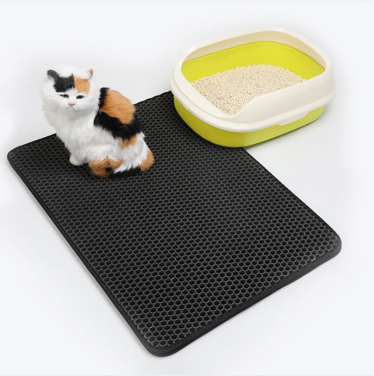 Pet Cat Litter Mat Pet Supplies EVA Double Cat Litter Mat - 𝓢𝓱𝓸𝓹𝓵𝓮𝓬𝔂
