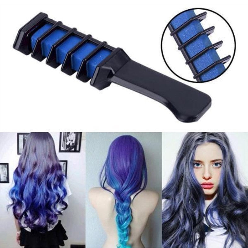 Temporary Mini Disposable Crayons Hair Color Dyeing Mascara Dye Chalk Box With Brush - 𝓢𝓱𝓸𝓹𝓵𝓮𝓬𝔂