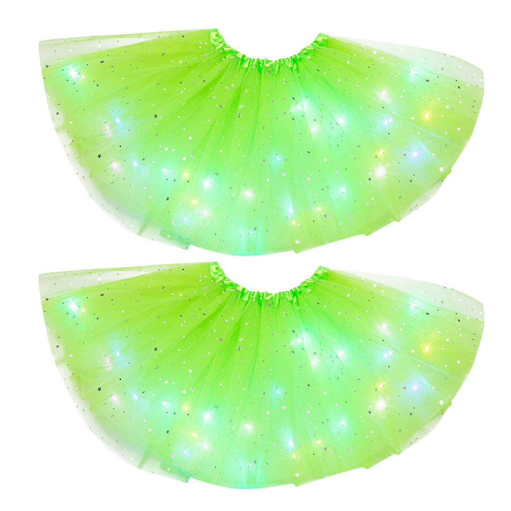 Magical & Luminous  LED Princess Halloween Tutu Skirt Sequins Shiny Skirt - 𝓢𝓱𝓸𝓹𝓵𝓮𝓬𝔂