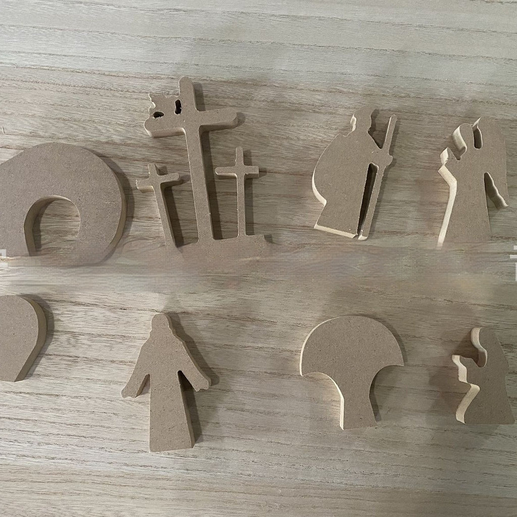 Easter Scene Wooden Decoration - 𝓢𝓱𝓸𝓹𝓵𝓮𝓬𝔂