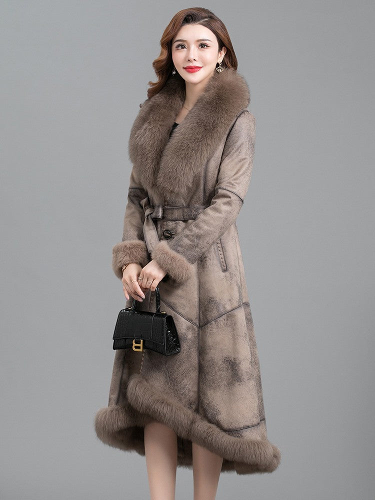 Real Fur One Woman Coat Thickened - 𝓢𝓱𝓸𝓹𝓵𝓮𝓬𝔂