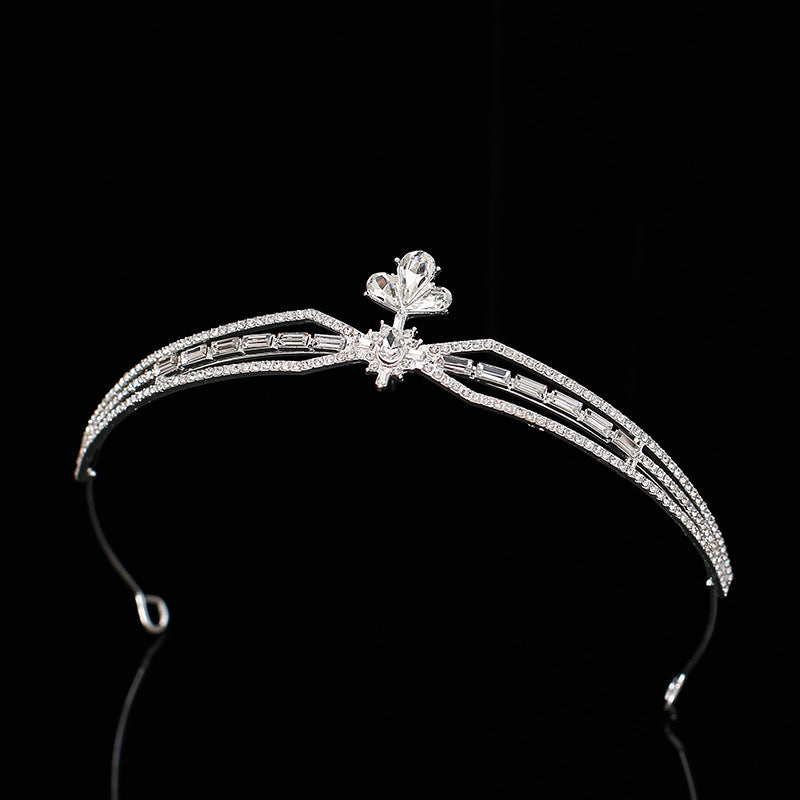 Simple Rhinestone Silver Headband Crown - 𝓢𝓱𝓸𝓹𝓵𝓮𝓬𝔂