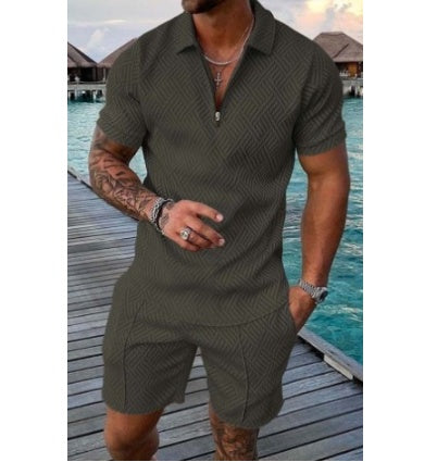 New Men's Summer Short Sleeve Shorts Casual Suit - 𝓢𝓱𝓸𝓹𝓵𝓮𝓬𝔂