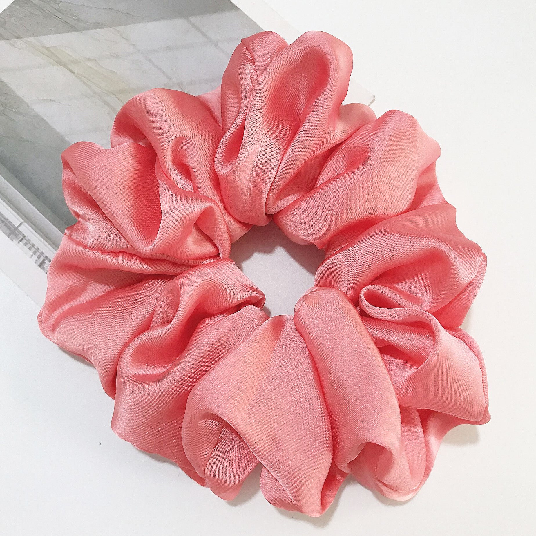 Oversized Smooth Satin Large Intestine Circle Hair Tie - 𝓢𝓱𝓸𝓹𝓵𝓮𝓬𝔂