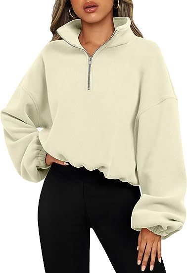 Loose Sport Pullover Hoodie Women Winter Solid Color Zipper Stand Collar Sweatshirt Thick Warm Clothing - 𝓢𝓱𝓸𝓹𝓵𝓮𝓬𝔂