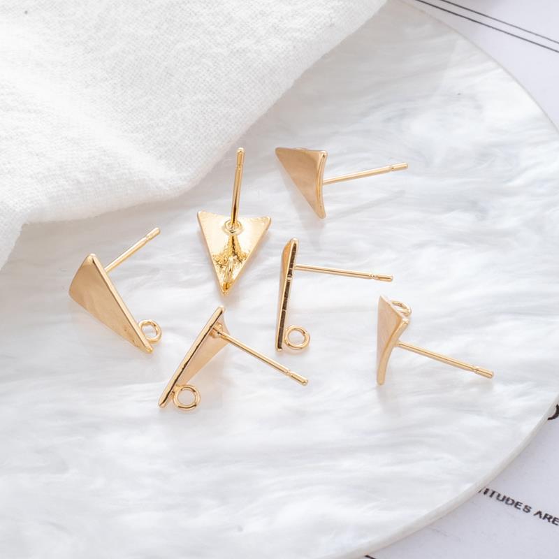 Gold Color Protection 8 12mm Triangle Earrings With Rings - 𝓢𝓱𝓸𝓹𝓵𝓮𝓬𝔂