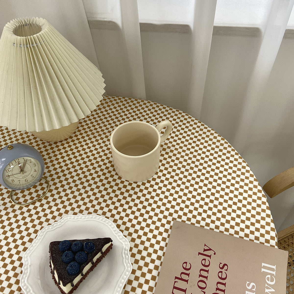 Yellow Checkered Contrast Color Tablecloth - 𝓢𝓱𝓸𝓹𝓵𝓮𝓬𝔂