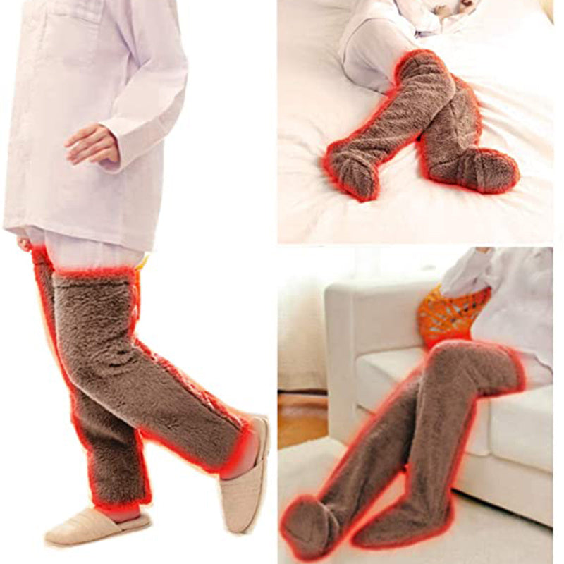 Over Knee High Fuzzy Long Socks Winter Warm Cold Leg Knee Joint Cold-proof Stockings Home Floor Sleeping Socks - 𝓢𝓱𝓸𝓹𝓵𝓮𝓬𝔂