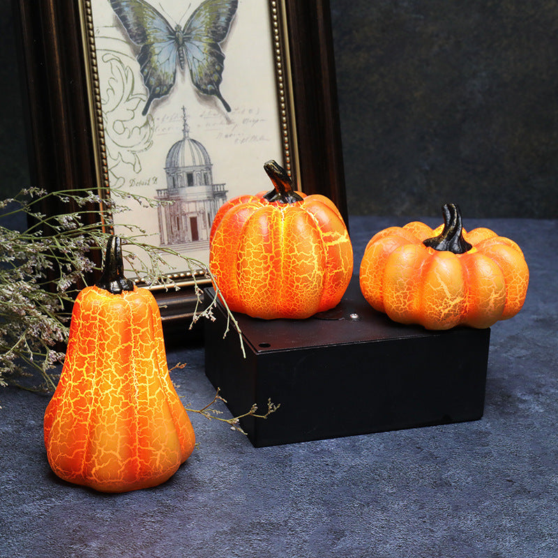 New Halloween Pumpkin Lantern Simulation Pumpkin LED Candle Lamp Resin Luminous Pumpkin - 𝓢𝓱𝓸𝓹𝓵𝓮𝓬𝔂